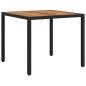 Preview: Gartentisch Schwarz 90 x 90 x 75 cm Poly-Rattan