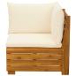 Preview: Garten-Lounge-Set mit Kissen 2 Stück Braun Massivholz Akazie
