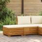 Preview: ARDEBO.de - Garten-Lounge-Set mit Kissen 2 Stück Braun Massivholz Akazie