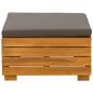 Preview: Garten-Lounge-Set mit Kissen 2 Stück Braun Massivholz Akazie