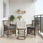 Preview: ARDEBO.de - Gartenstuhl 2 stk. Grau und Dunkelgrau Poly-Rattan