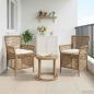 Preview: ARDEBO.de - Gartenstuhl 2 stk. Beige und Creme Poly-Rattan