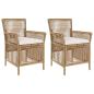 Preview: Gartenstuhl 2 stk. Beige und Creme Poly-Rattan