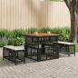 Preview: ARDEBO.de - Garten Essgruppe 3 stk. 2-Sitzer Beige und Creme Poly-Rattan
