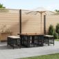 Preview: Garten Essgruppe 3 stk. 2-Sitzer Beige und Creme Poly-Rattan