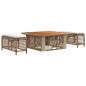 Preview: Garten Essgruppe 3 stk. Beige und Creme Poly-Rattan