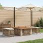 Preview: Garten Essgruppe 3 stk. Beige und Creme Poly-Rattan