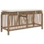 Preview: Garten Essgruppe 3 stk. Beige und Creme Poly-Rattan