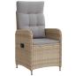 Preview: Verstellbarer Gartenstuhl Beige und Hellgrau