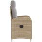 Preview: Verstellbarer Gartenstuhl Beige und Hellgrau