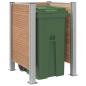 Preview: Mülltonnenzaun Braun 85 x 85 x 115 cm Aluminium und WPC