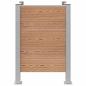 Preview: Mülltonnenzaun Braun 85 x 85 x 115 cm Aluminium und WPC