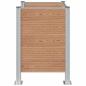 Preview: Mülltonnenzaun Braun 85 x 85 x 115 cm Aluminium und WPC