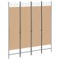 Preview: ARDEBO.de - 4-teiliger Raumteiler Beige 160 x 180 cm Stoff