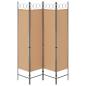 Preview: 4-teiliger Raumteiler Beige 160 x 180 cm Stoff