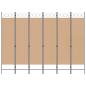Preview: 6-teiliger Raumtrenner Beige 240 x 180 cm Stoff