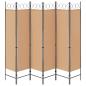 Preview: 6-teiliger Raumtrenner Beige 240 x 180 cm Stoff