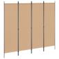 Preview: ARDEBO.de - 4-teiliger Raumteiler Beige 200 x 180 cm Stoff