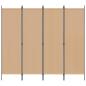 Preview: 4-teiliger Raumteiler Beige 200 x 180 cm Stoff