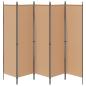 Preview: 5-teiliger Raumteiler Beige 250 x 180 cm Stoff