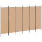 Preview: ARDEBO.de - 6-teiliger Raumtrenner Beige 300 x 180 cm Stoff