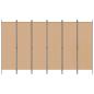 Preview: 6-teiliger Raumtrenner Beige 300 x 180 cm Stoff