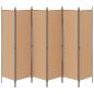 Preview: 6-teiliger Raumtrenner Beige 300 x 180 cm Stoff