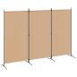 Preview: ARDEBO.de - 3-teiliger Raumteiler Beige 260 x 180 cm Stoff