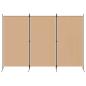 Preview: 3-teiliger Raumteiler Beige 260 x 180 cm Stoff