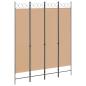 Preview: 4-teiliger Raumteiler Beige 160 x 200 cm Stoff