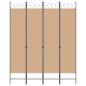Preview: 4-teiliger Raumteiler Beige 160 x 200 cm Stoff