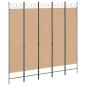 Preview: 5-teiliger Raumteiler Beige 200 x 200 cm Stoff
