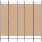 Preview: 5-teiliger Raumteiler Beige 200 x 200 cm Stoff