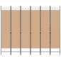 Preview: 6-teiliger Raumtrenner Beige 240 x 200 cm Stoff