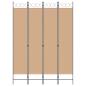 Preview: 4-teiliger Raumteiler Beige 160 x 220 cm Stoff