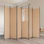 Preview: ARDEBO.de - 6-teiliger Raumtrenner Beige 300 x 200 cm Stoff