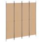 Preview: 4-teiliger Raumteiler Beige 200 x 220 cm Stoff