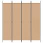 Preview: 4-teiliger Raumteiler Beige 200 x 220 cm Stoff