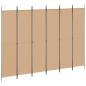Preview: 6-teiliger Raumtrenner Beige 300 x 220 cm Stoff