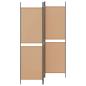 Preview: 3-teiliger Raumteiler Beige 150 x 180 cm Stoff