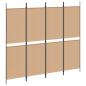 Preview: 4-teiliger Raumteiler Beige 200 x 180 cm Stoff