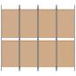 Preview: 4-teiliger Raumteiler Beige 200 x 180 cm Stoff