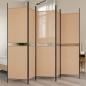 Preview: ARDEBO.de - 5-teiliger Raumteiler Beige 250 x 180 cm Stoff