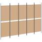Preview: 5-teiliger Raumteiler Beige 250 x 180 cm Stoff