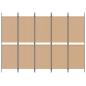 Preview: 5-teiliger Raumteiler Beige 250 x 180 cm Stoff