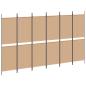 Preview: 6-teiliger Raumtrenner Beige 300 x 180 cm Stoff