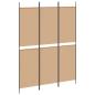 Preview: 3-teiliger Raumteiler Beige 150 x 200 cm Stoff