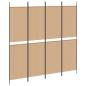 Preview: 4-teiliger Raumteiler Beige 200 x 200 cm Stoff