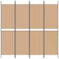 Preview: 4-teiliger Raumteiler Beige 200 x 200 cm Stoff