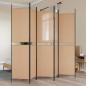 Preview: ARDEBO.de - 5-Panel Raumteiler Beige 250 x 200 cm Stoff